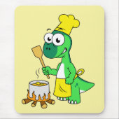 Illustration eines Parasaurolophus-Dinosaurier-Koc Mousepad (Vorne)