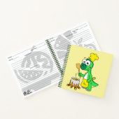 Illustration eines Parasaurolophus-Dinosaurier-Koc Notizblock (Innenseite)