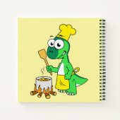 Illustration eines Parasaurolophus-Dinosaurier-Koc Notizblock (Rückseite)