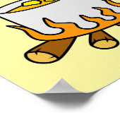 Illustration eines Parasaurolophus-Dinosaurier-Koc Poster (Ecke)