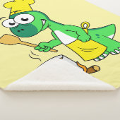 Illustration eines Parasaurolophus-Dinosaurier-Koc Sherpadecke (3/4)