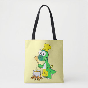 Illustration eines Parasaurolophus-Dinosaurier-Koc Tasche