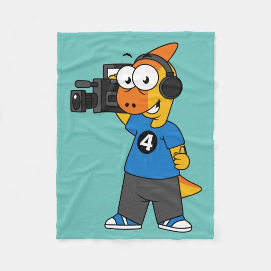 Illustration eines Parasaurolophus-Kamerabetreiber Fleecedecke (Vorderseite)