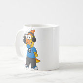 Illustration eines Parasaurolophus-Kamerabetreiber Kaffeetasse (Vorderseite Links)