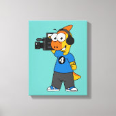 Illustration eines Parasaurolophus-Kamerabetreiber Leinwanddruck (Vorderseite)