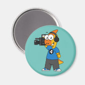 Illustration eines Parasaurolophus-Kamerabetreiber Magnet (Vorderseite/Rückseite)