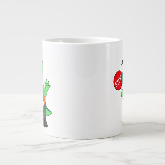 Illustration eines Parasaurolophus-Verkehrssünders Jumbo-Tasse (Vorderseite)