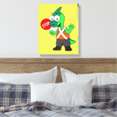 Illustration eines Parasaurolophus-Verkehrssünders Leinwanddruck (Insitu (Schlafzimmer))