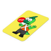 Illustration eines Parasaurolophus-Verkehrssünders Magnet (Linke Seite)