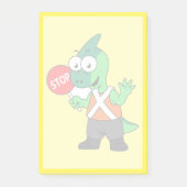 Illustration eines Parasaurolophus-Verkehrssünders Post-it Klebezettel (Vorderseite)