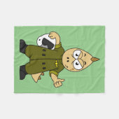 Illustration eines Piloten von Allosaurus Jet. Fleecedecke (Vorderseite (Horizontal))