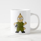 Illustration eines Piloten von Allosaurus Jet. Jumbo-Tasse (Rechts)