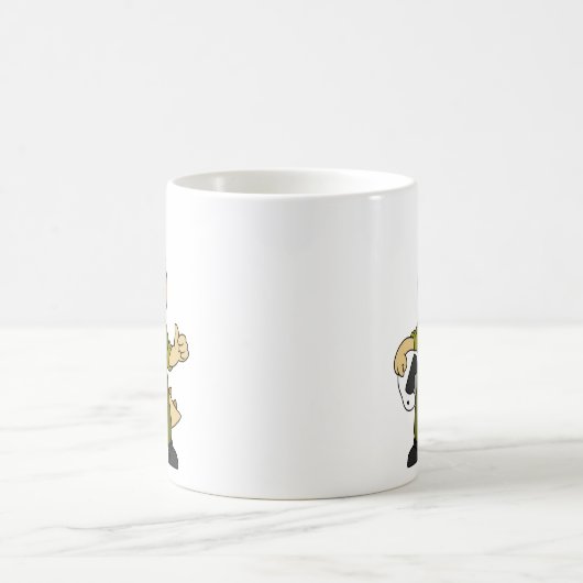 Illustration eines Piloten von Allosaurus Jet. Kaffeetasse (Mittel)