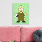 Illustration eines Piloten von Allosaurus Jet. Leinwanddruck (Insitu (Wohnzimmer))