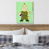 Illustration eines Piloten von Allosaurus Jet. Leinwanddruck (Insitu (Schlafzimmer))