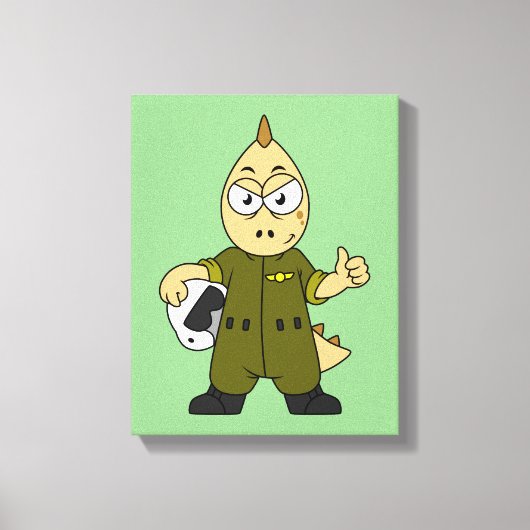 Illustration eines Piloten von Allosaurus Jet. Leinwanddruck (Vorderseite)