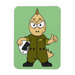 Illustration eines Piloten von Allosaurus Jet. Magnet