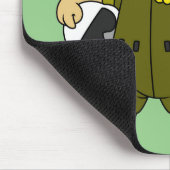 Illustration eines Piloten von Allosaurus Jet. Mousepad (Ecke)