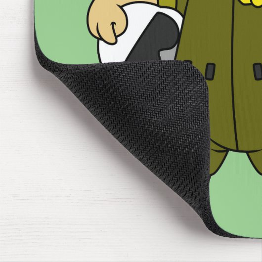 Illustration eines Piloten von Allosaurus Jet. Mousepad (Ecke)