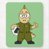Illustration eines Piloten von Allosaurus Jet. Mousepad (Vorne)