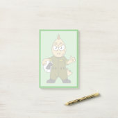 Illustration eines Piloten von Allosaurus Jet. Post-it Klebezettel (Auf Schreibtisch)