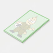 Illustration eines Piloten von Allosaurus Jet. Post-it Klebezettel (angewinkelt)