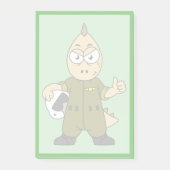Illustration eines Piloten von Allosaurus Jet. Post-it Klebezettel (Vorderseite)