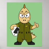 Illustration eines Piloten von Allosaurus Jet. Poster (Vorne)