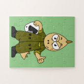 Illustration eines Piloten von Allosaurus Jet. Puzzle (Horizontal)