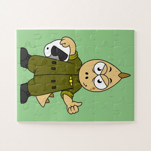 Illustration eines Piloten von Allosaurus Jet. Puzzle (Horizontal)