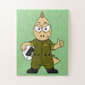 Illustration eines Piloten von Allosaurus Jet. Puzzle (Vertikal)