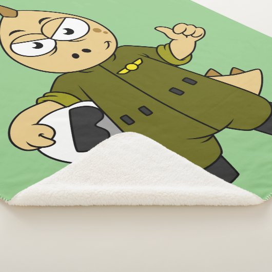 Illustration eines Piloten von Allosaurus Jet. Sherpadecke (3/4)