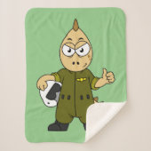 Illustration eines Piloten von Allosaurus Jet. Sherpadecke (Vorderseite)