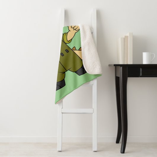 Illustration eines Piloten von Allosaurus Jet. Sherpadecke (Beispiel)