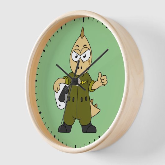 Illustration eines Piloten von Allosaurus Jet. Uhr (Winkel)