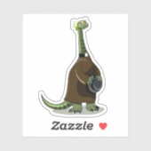 Illustration eines Plateosaurus, der als Priester Aufkleber (Blatt)