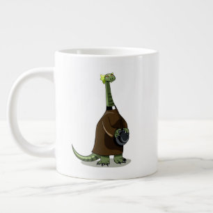 Illustration eines Plateosaurus, der als Priester  Jumbo-Tasse