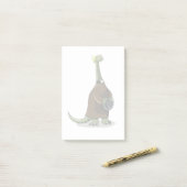 Illustration eines Plateosaurus, der als Priester  Post-it Klebezettel (Auf Schreibtisch)