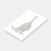 Illustration eines Plateosaurus, der als Priester  Post-it Klebezettel (angewinkelt)
