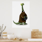 Illustration eines Plateosaurus, der als Priester Poster (Küche)