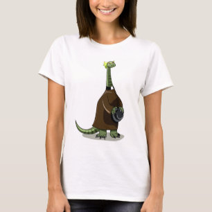 Illustration eines Plateosaurus, der als Priester  T-Shirt