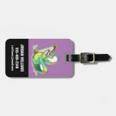 Illustration eines Plateosaurus, der die Harfe spi Gepäckanhänger (Vorderseite horizontal)