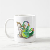 Illustration eines Plateosaurus, der die Harfe spi Kaffeetasse (Links)