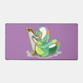 Illustration eines Plateosaurus, der die Harfe spi Schreibtischunterlage (Vorderseite)