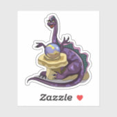 Illustration eines Plateosaurus Fortune Teller. Aufkleber (Blatt)