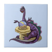 Illustration eines Plateosaurus Fortune Teller. Fliese (Vorderseite)