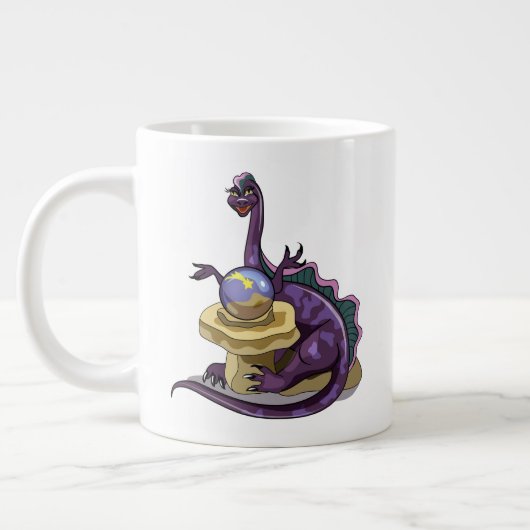 Illustration eines Plateosaurus Fortune Teller. Jumbo-Tasse (Links)