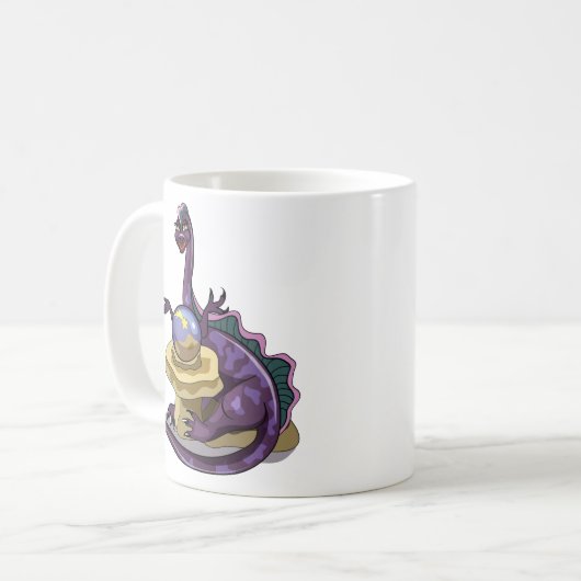 Illustration eines Plateosaurus Fortune Teller. Kaffeetasse (Vorderseite Links)