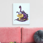 Illustration eines Plateosaurus Fortune Teller. Leinwanddruck (Insitu (Wohnzimmer))