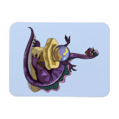 Illustration eines Plateosaurus Fortune Teller. Magnet (Horizontal)